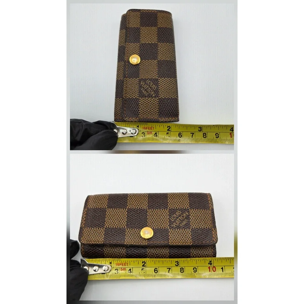 Louis Vuitton 4 Key Holder Damier Ebene Canvas Brown N62631 TH0022 France
